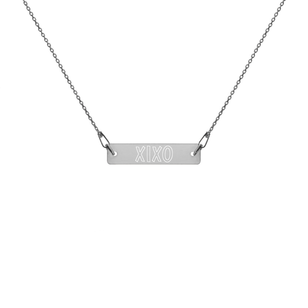 3D Engraved Hexagon Bar Necklace in Stainless Steel for Men - SETT&Co